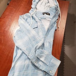 Nike flannel hoodie button-up Size M